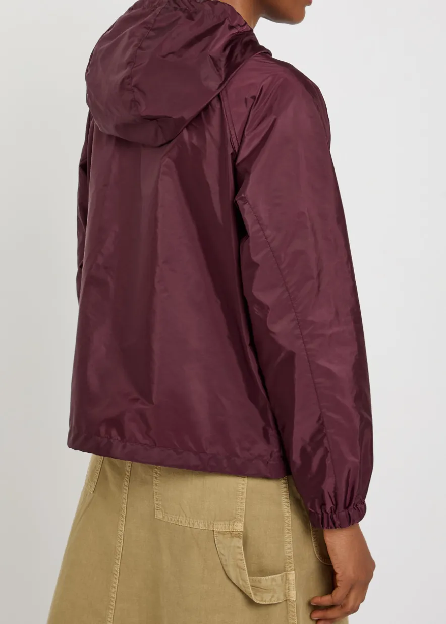 Coquelicot hooded shell jacket
