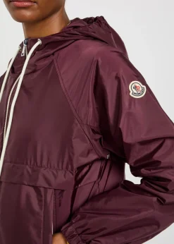 Coquelicot hooded shell jacket