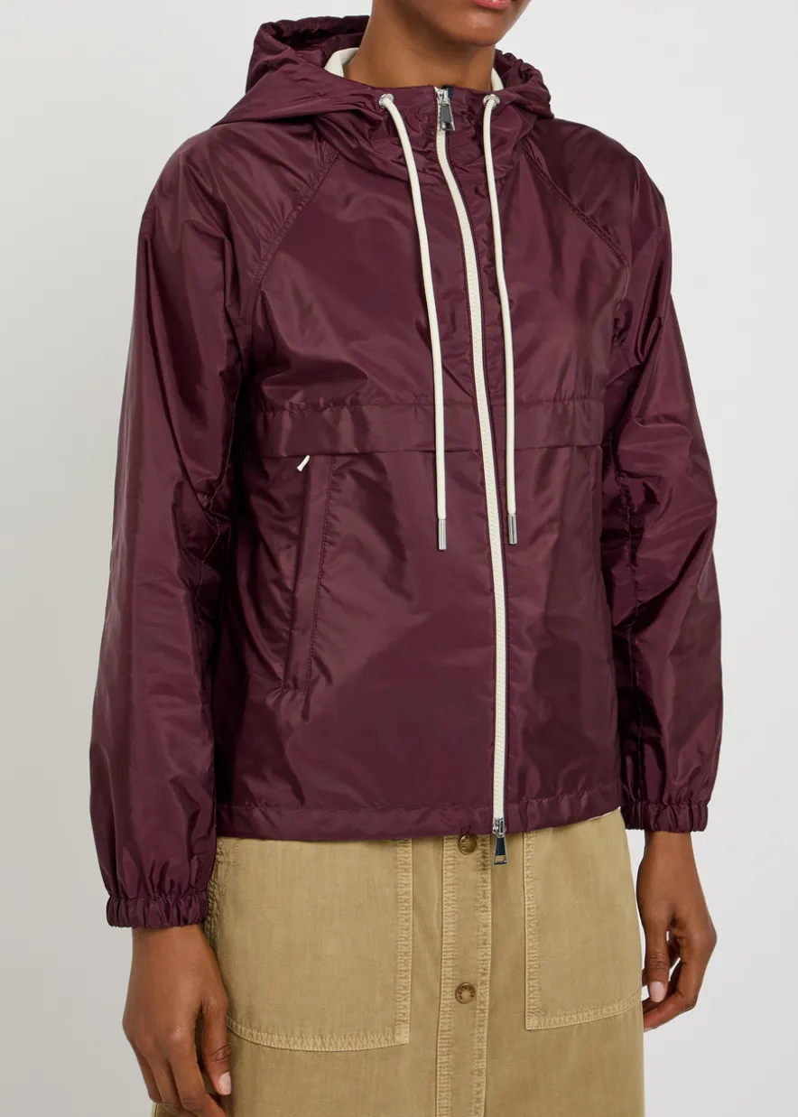 Coquelicot hooded shell jacket