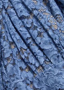 Cora belted guipure lace mini dress