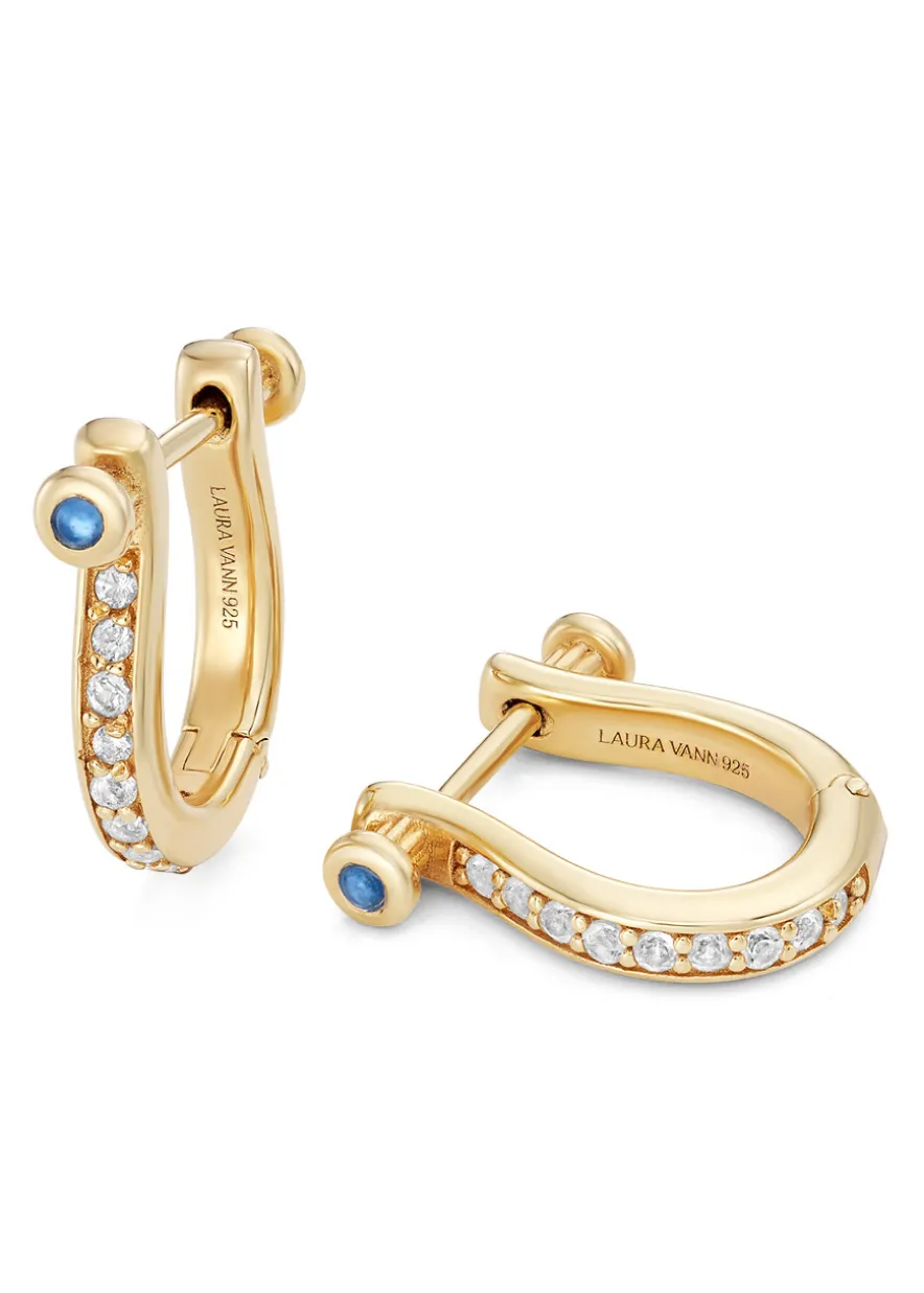 Cora 14kt gold vermeil hoop earrings