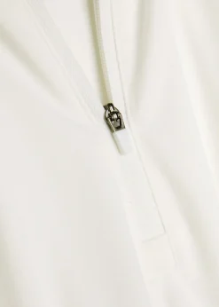 Core quarter-zip stretch-jersey top