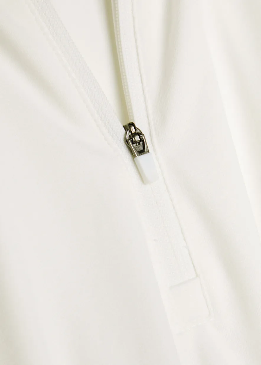 Core quarter-zip stretch-jersey top