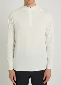 Core quarter-zip stretch-jersey top