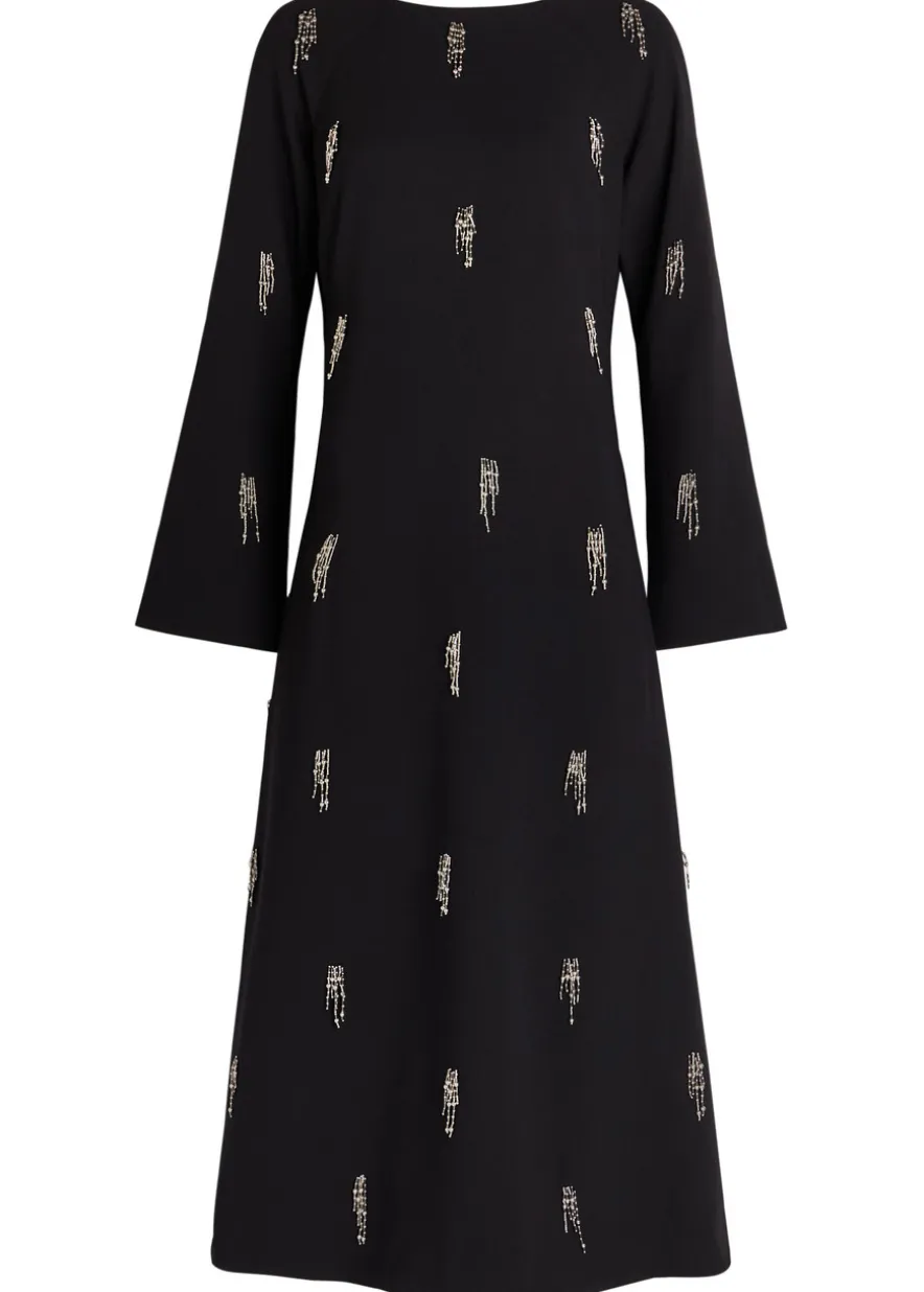 Coretta embellished crepe midi dress