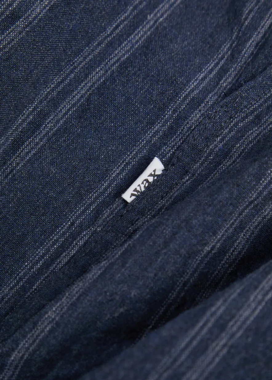 Corey striped cotton-blend shirt