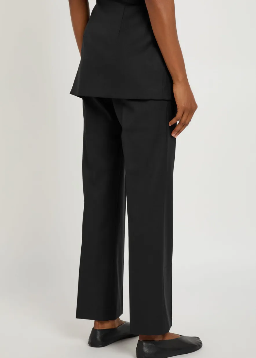 Cosette layered-effect wool-blend trousers