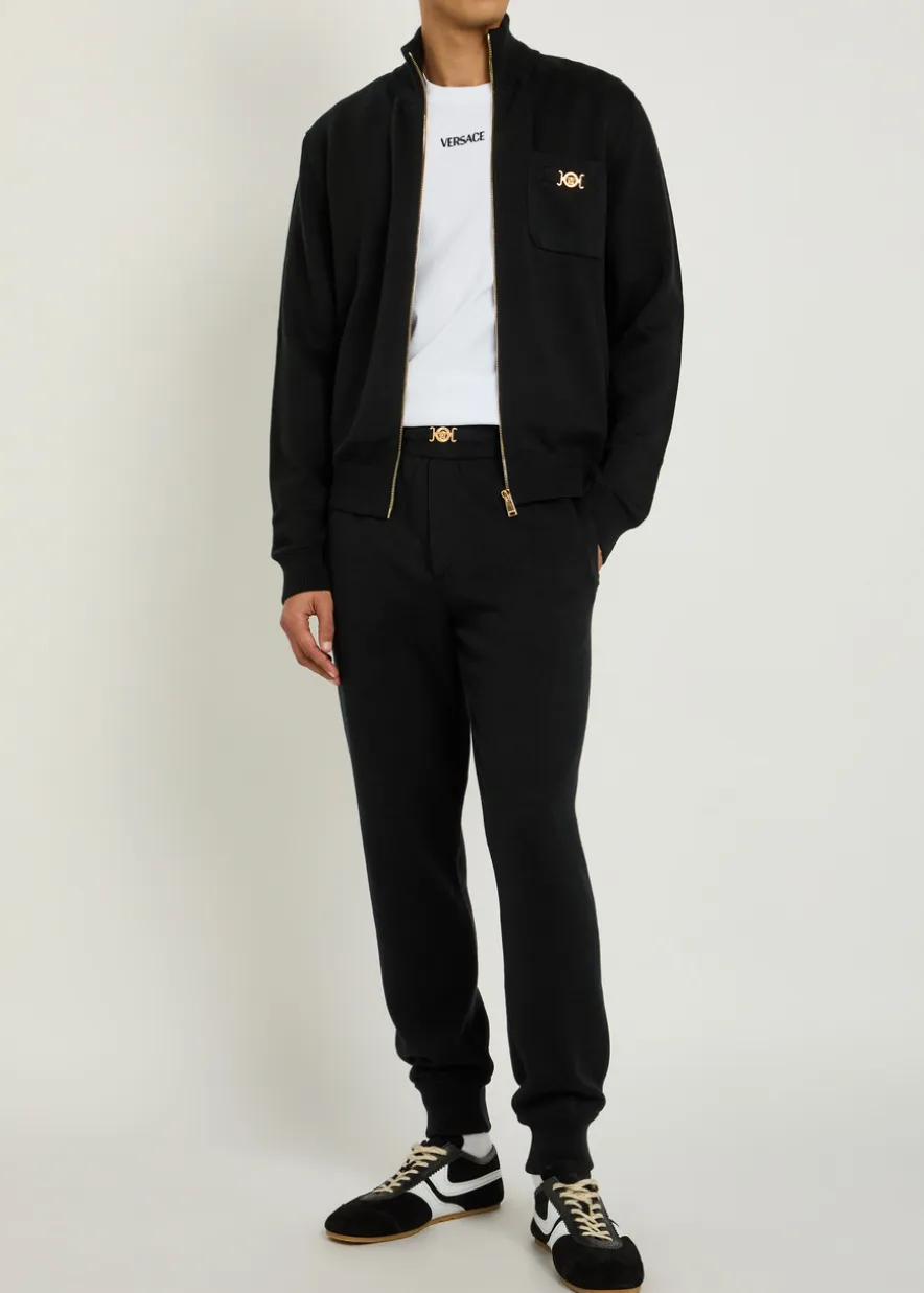 Cotton and cashmere-blend trousers