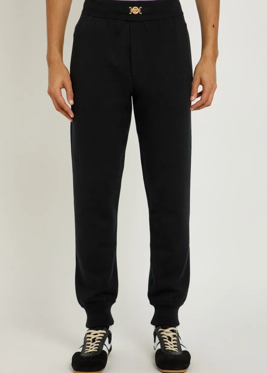 Cotton and cashmere-blend trousers
