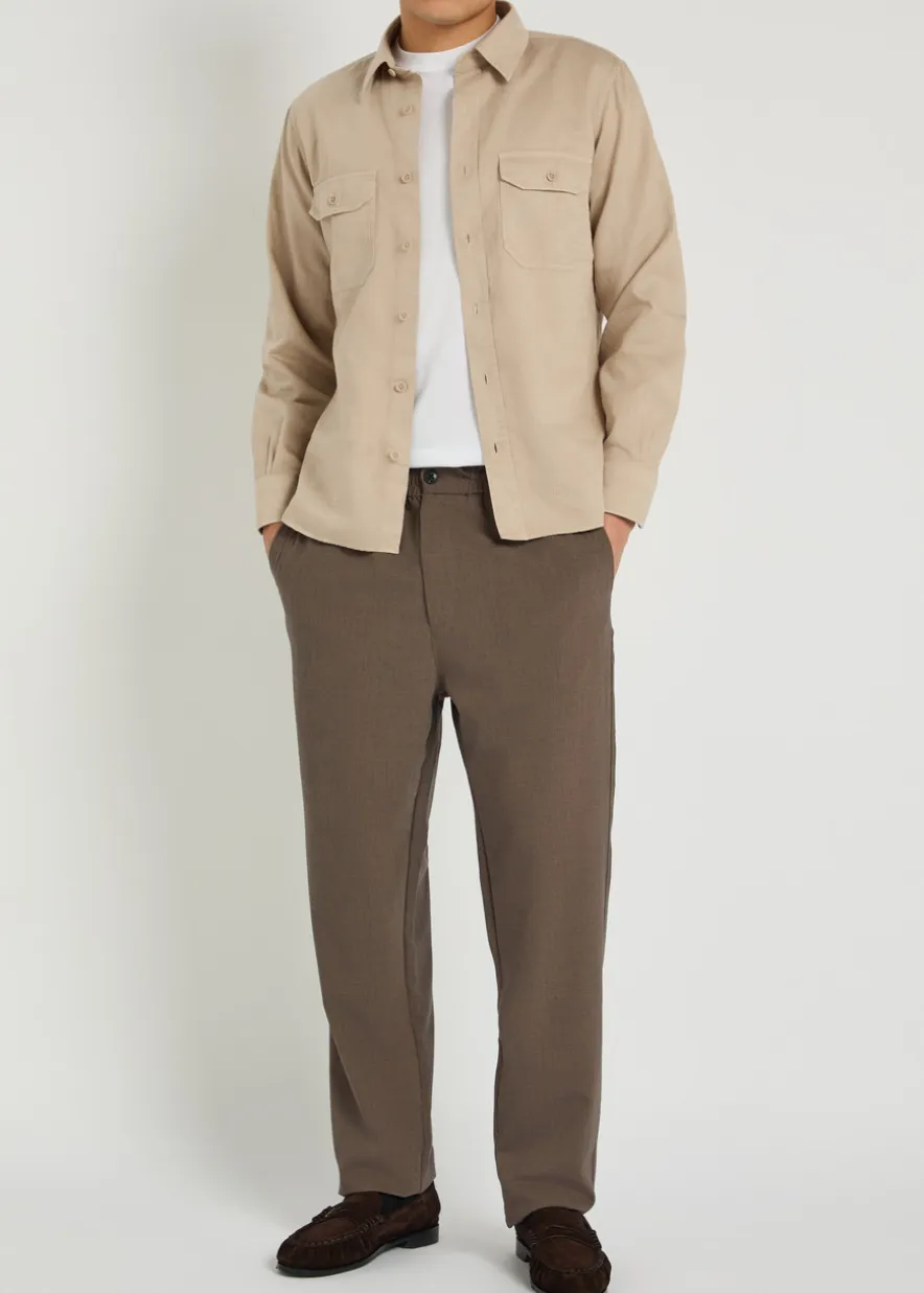 Cotton and linen-blend shirt