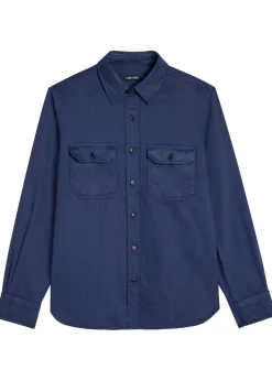 Cotton and linen-blend shirt