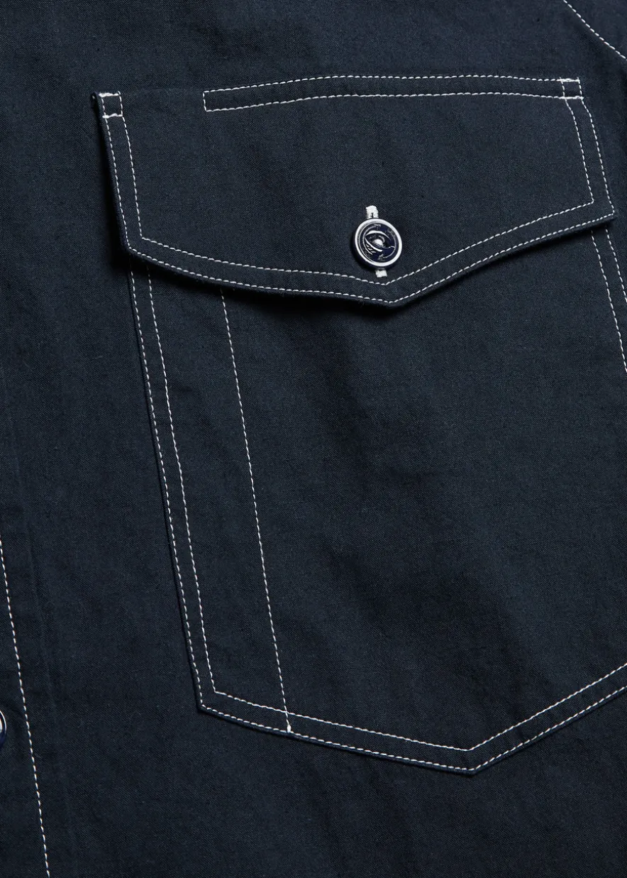 Cotton and linen-blend shirt