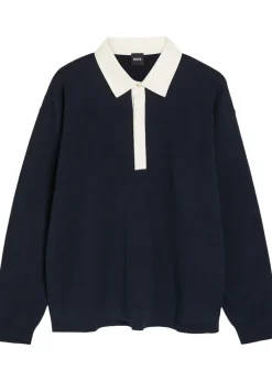 Cotton and wool-blend rugby top