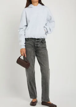 Cotton-blend hooded sweatshirt