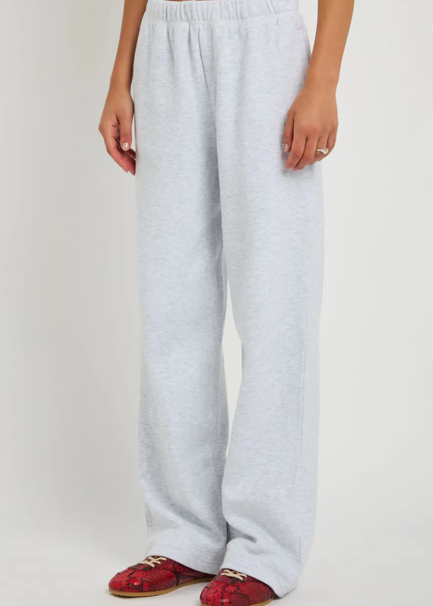 Cotton-blend straight-leg sweatpants