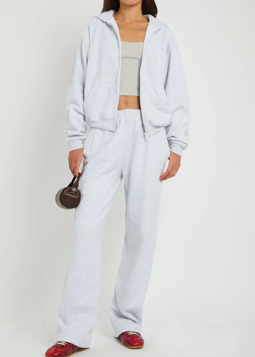 Cotton-blend straight-leg sweatpants