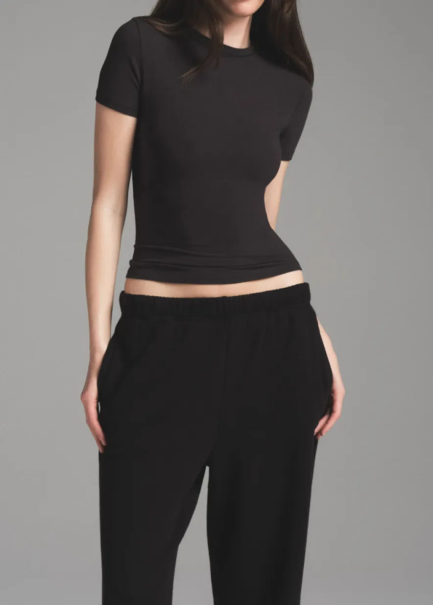 Cotton-blend straight-leg sweatpants