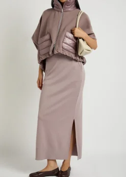 Cotton midi skirt