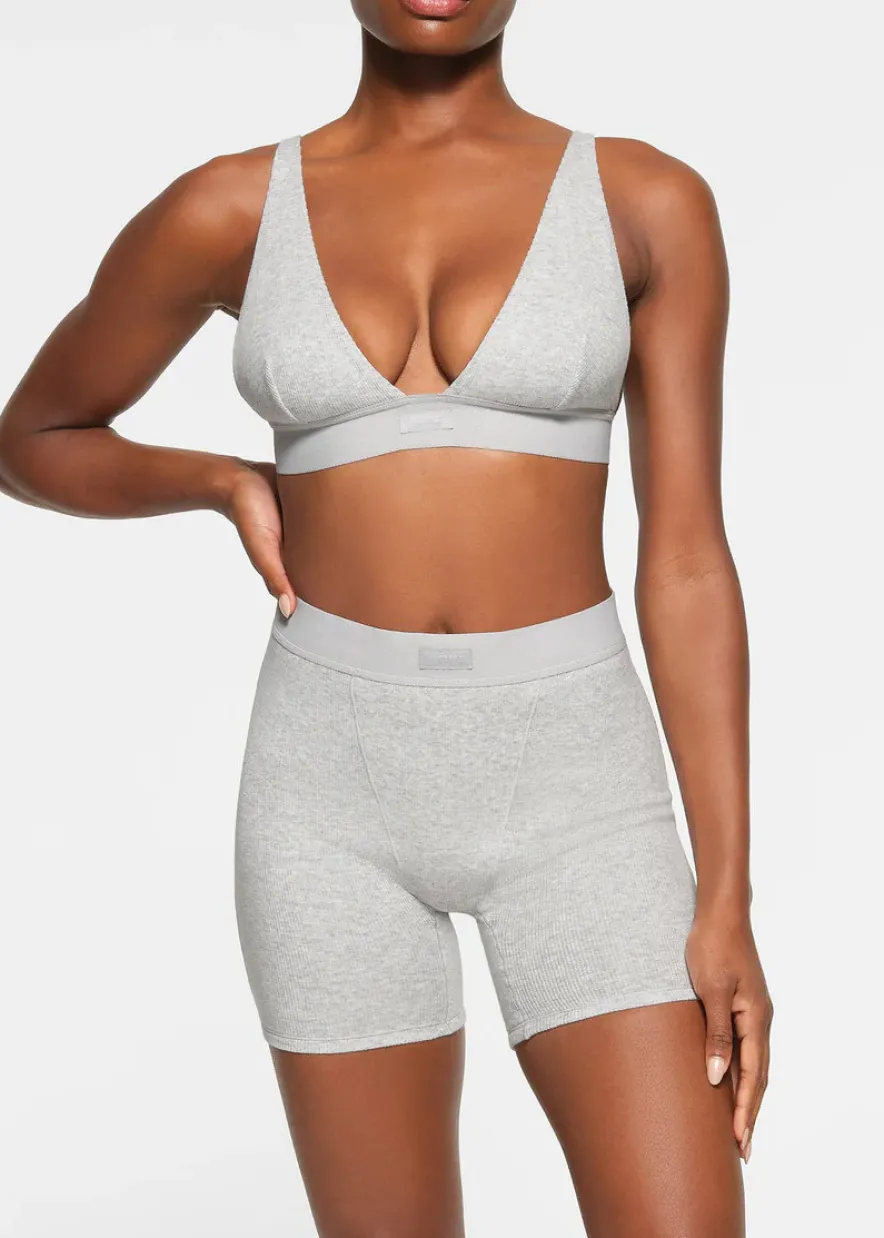 Cotton-rib boxer shorts