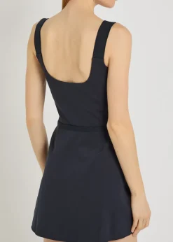 Court piqué ponte mini dress