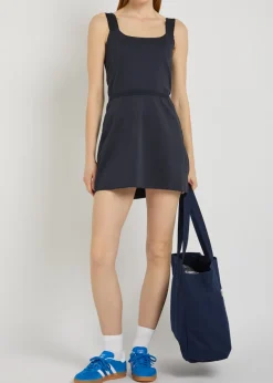 Court piqué ponte mini dress