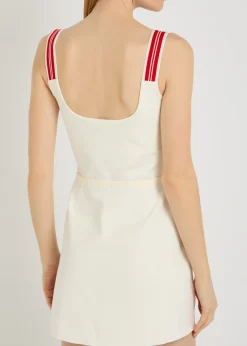 Court piqué ponte mini dress