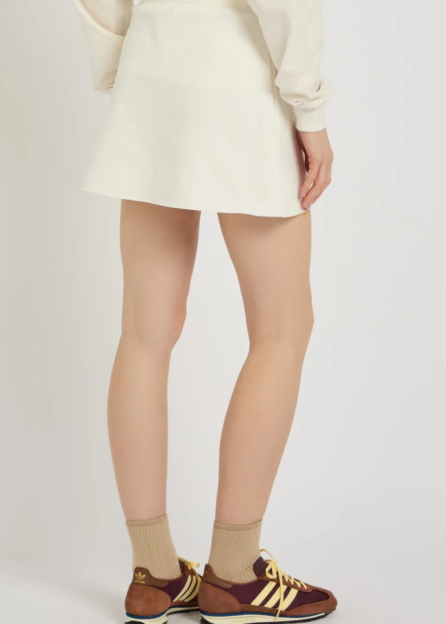 Court piqué ponte mini tennis skirt