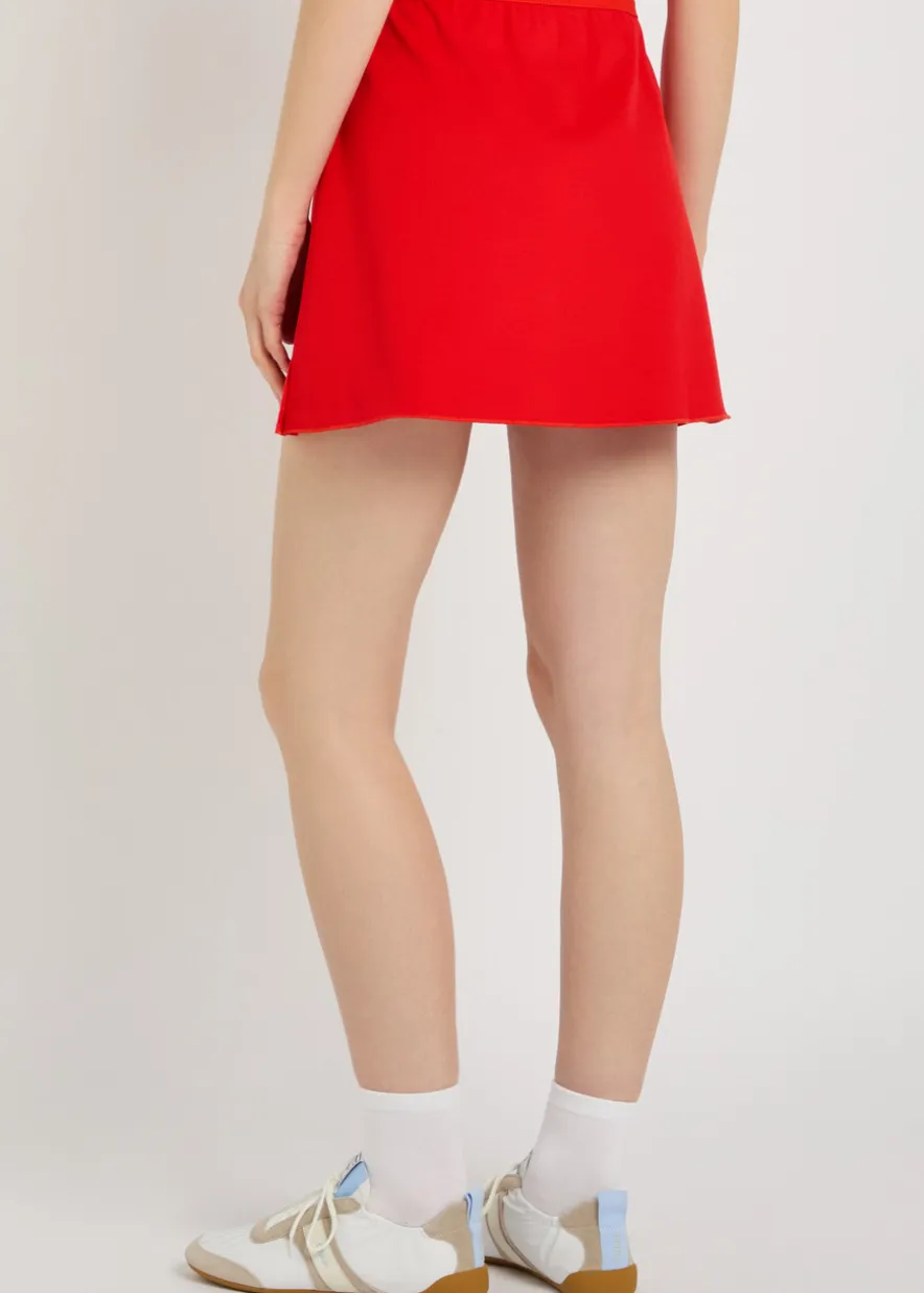 Court piqué ponte mini tennis skirt