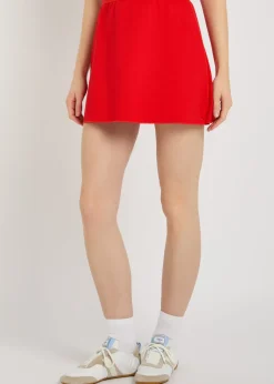 Court piqué ponte mini tennis skirt