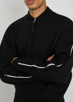 Couture logo-intarsia wool-blend cardigan
