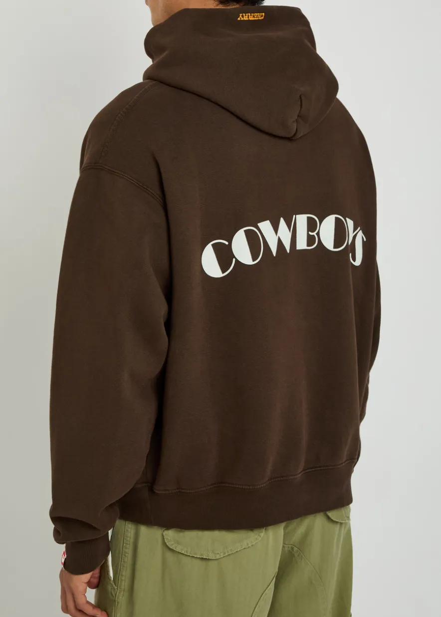 Cowboys printed hooded cotton sweatshirt