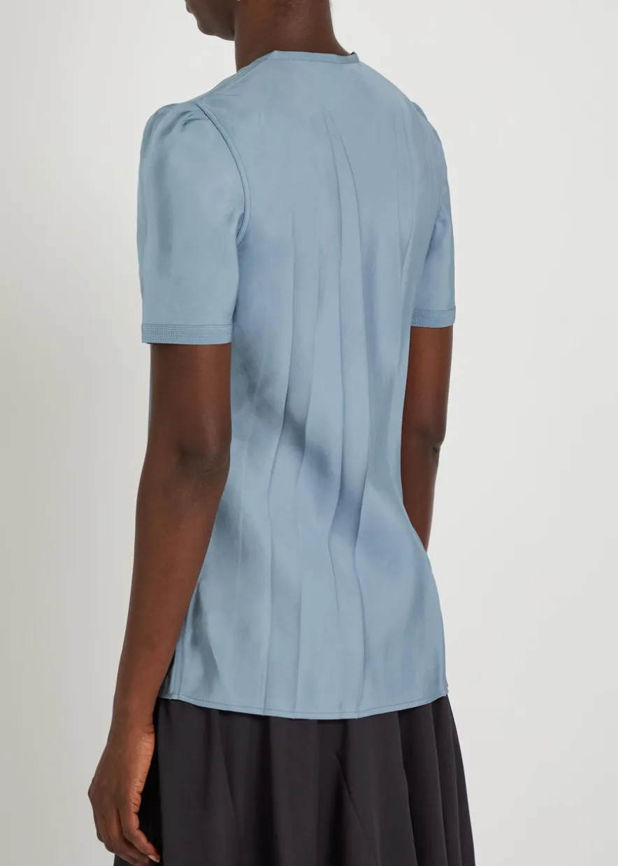 Creased satin shirt