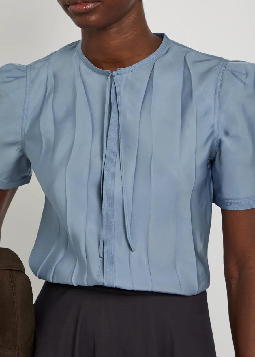 Creased satin shirt