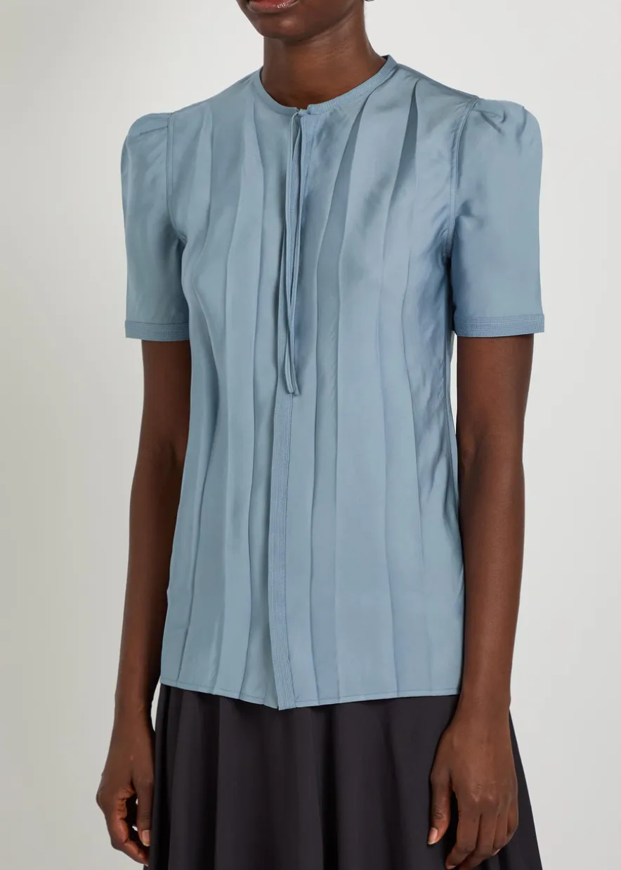Creased satin shirt