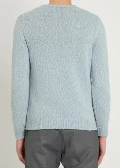 Crew-neck cotton-knit jumper