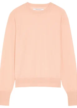 Crew-neck fine-knit T-shirt