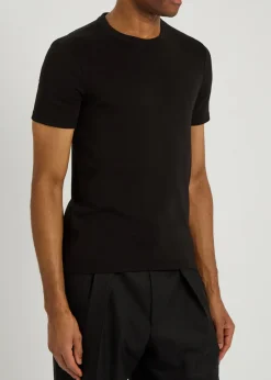Crew-neck stretch-cotton T-shirt