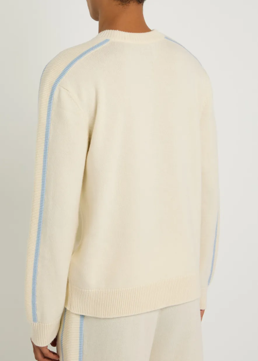 Crew-neck wool and cashmere-blend jumper