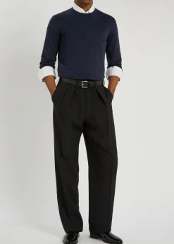 Crew-neck wool jumper