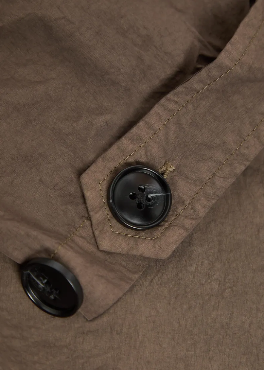 Crinkled nylon overshirt