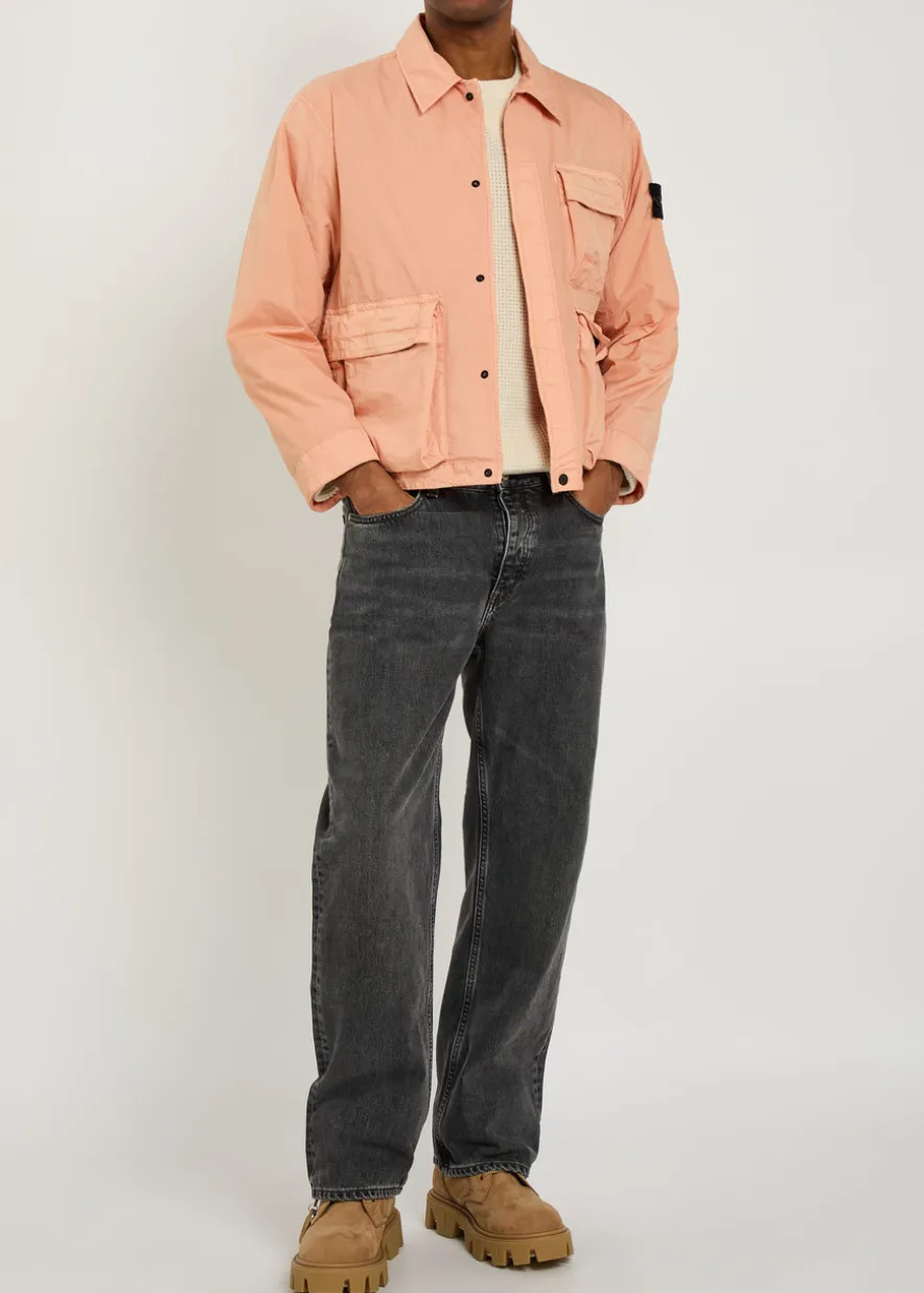 Crinkled shell jacket