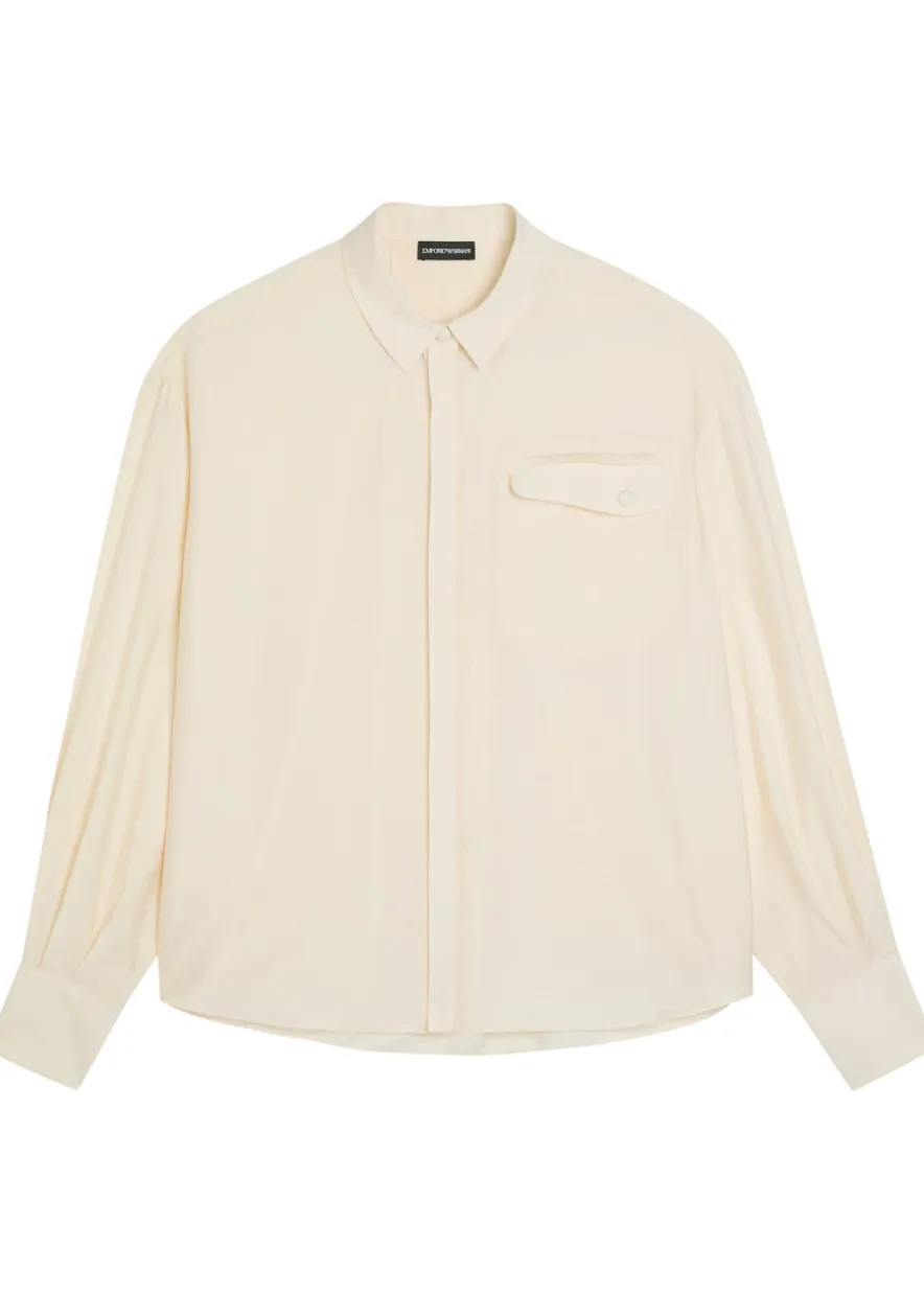 Crinkled woven shirt