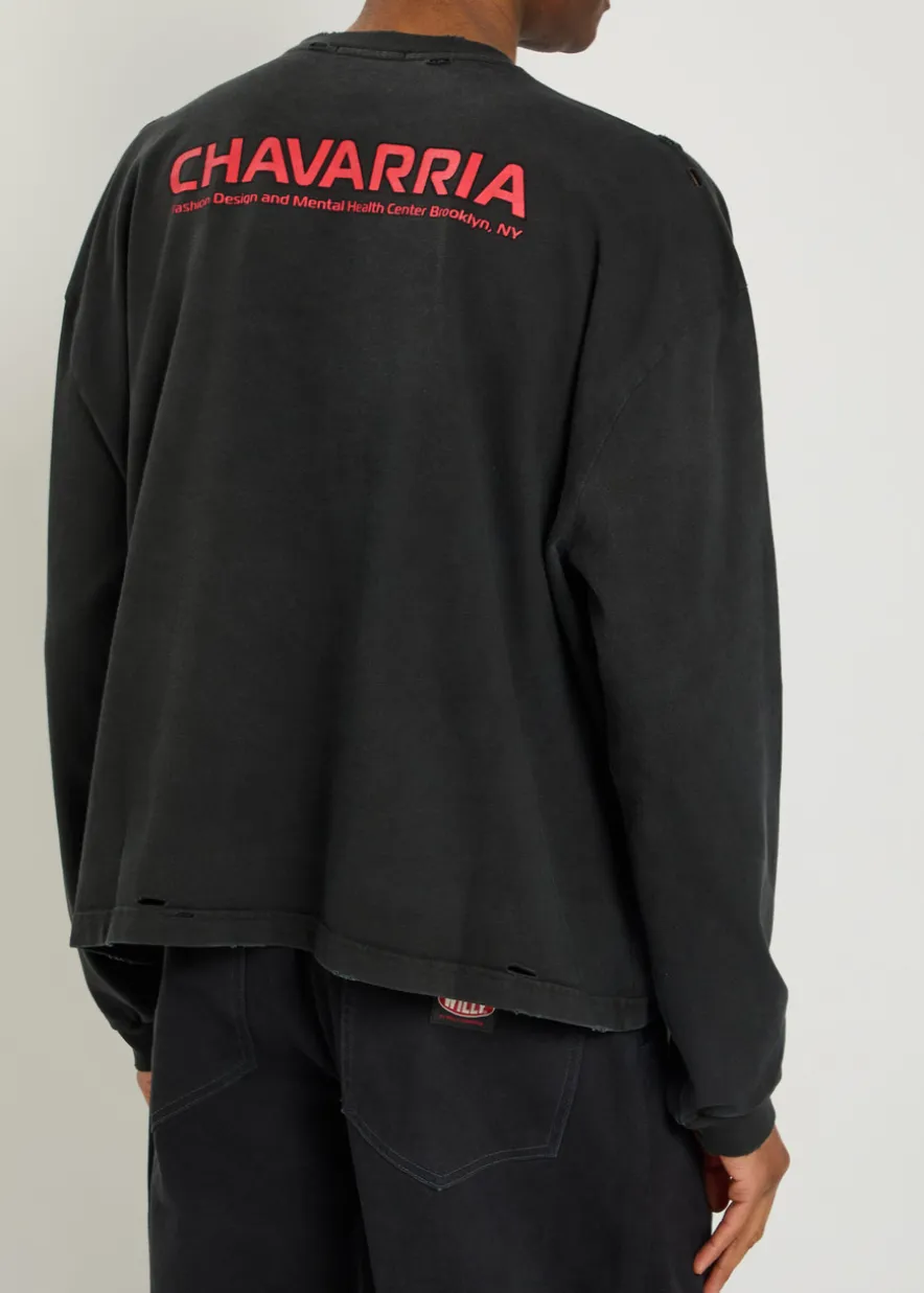 Crisis Counselling printed cotton T-shirt