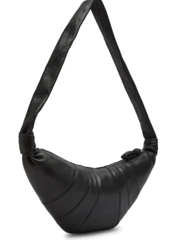 Croissant medium grained leather shoulder bag