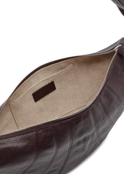 Croissant medium grained leather shoulder bag