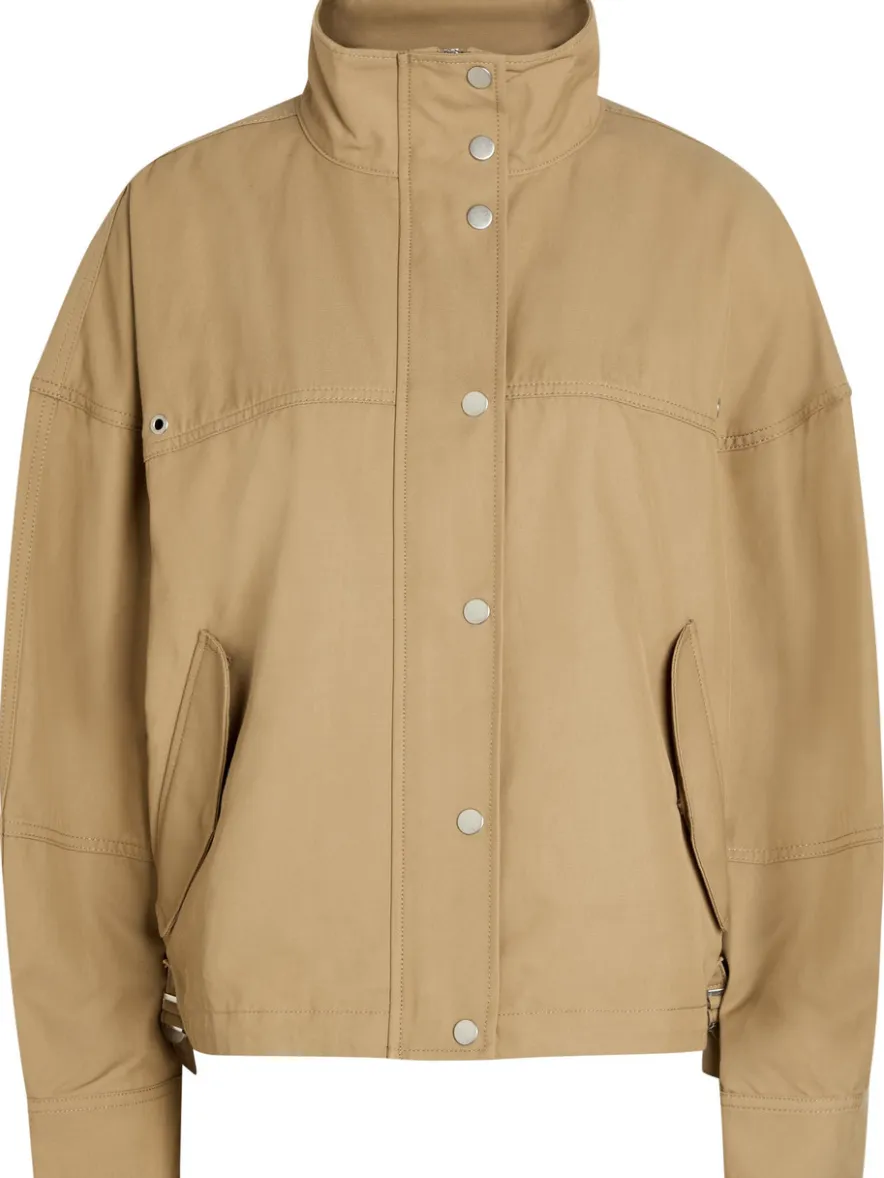 Cropped cotton-blend jacket