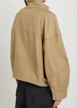 Cropped cotton-blend jacket