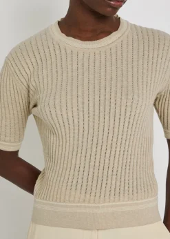 Cropped cotton-knit T-shirt
