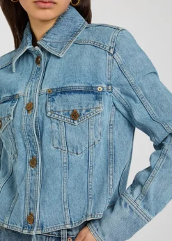 Cropped denim jacket