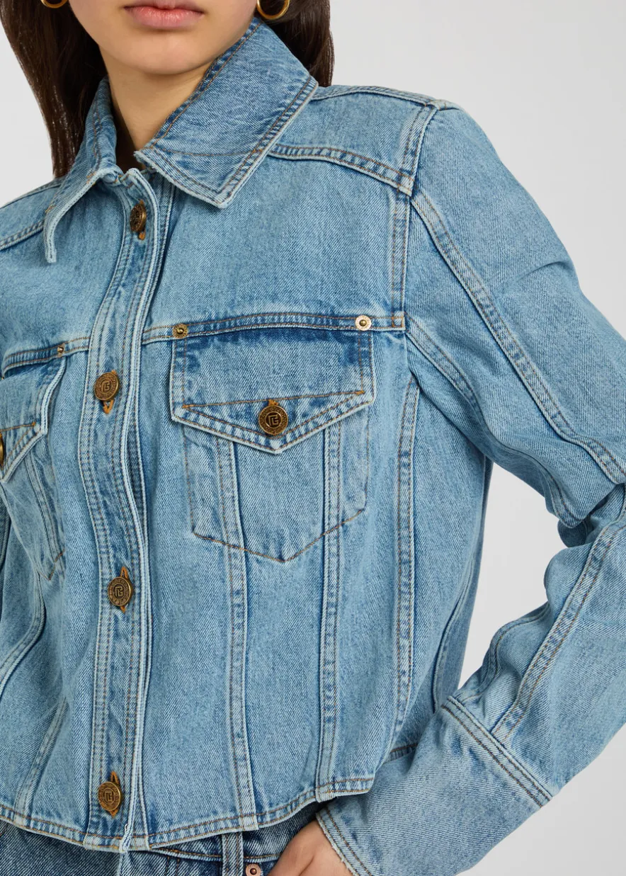 Cropped denim jacket